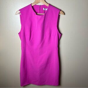 Zara NWT Women’s Barbie Pink Sleeveless Fitted Shift Mini Dress Retro Medium